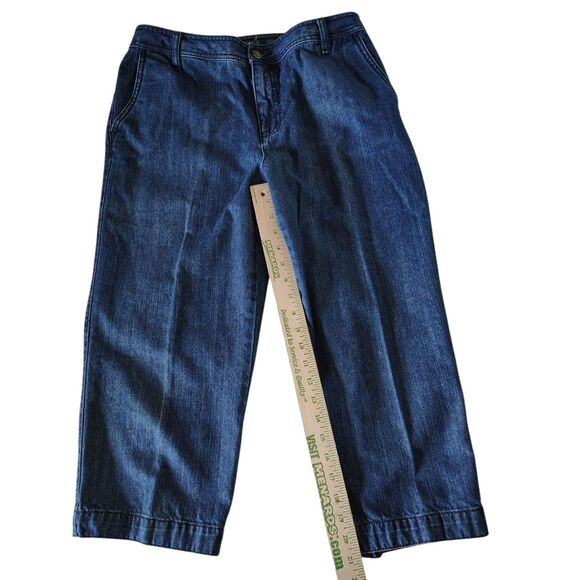 Liz Claiborne Audra Straight Leg Denim Capri Jeans High-rise Size 12 Women's - Picture 5 of 9